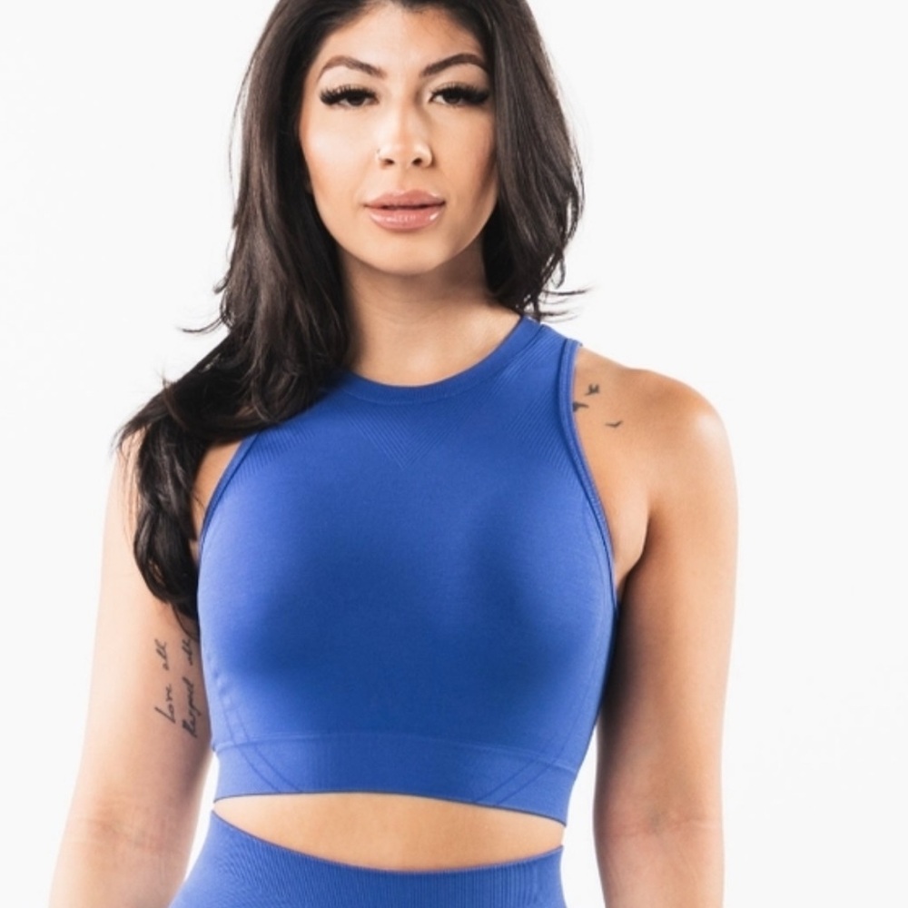 Alphalete Women's Blue Crop Top